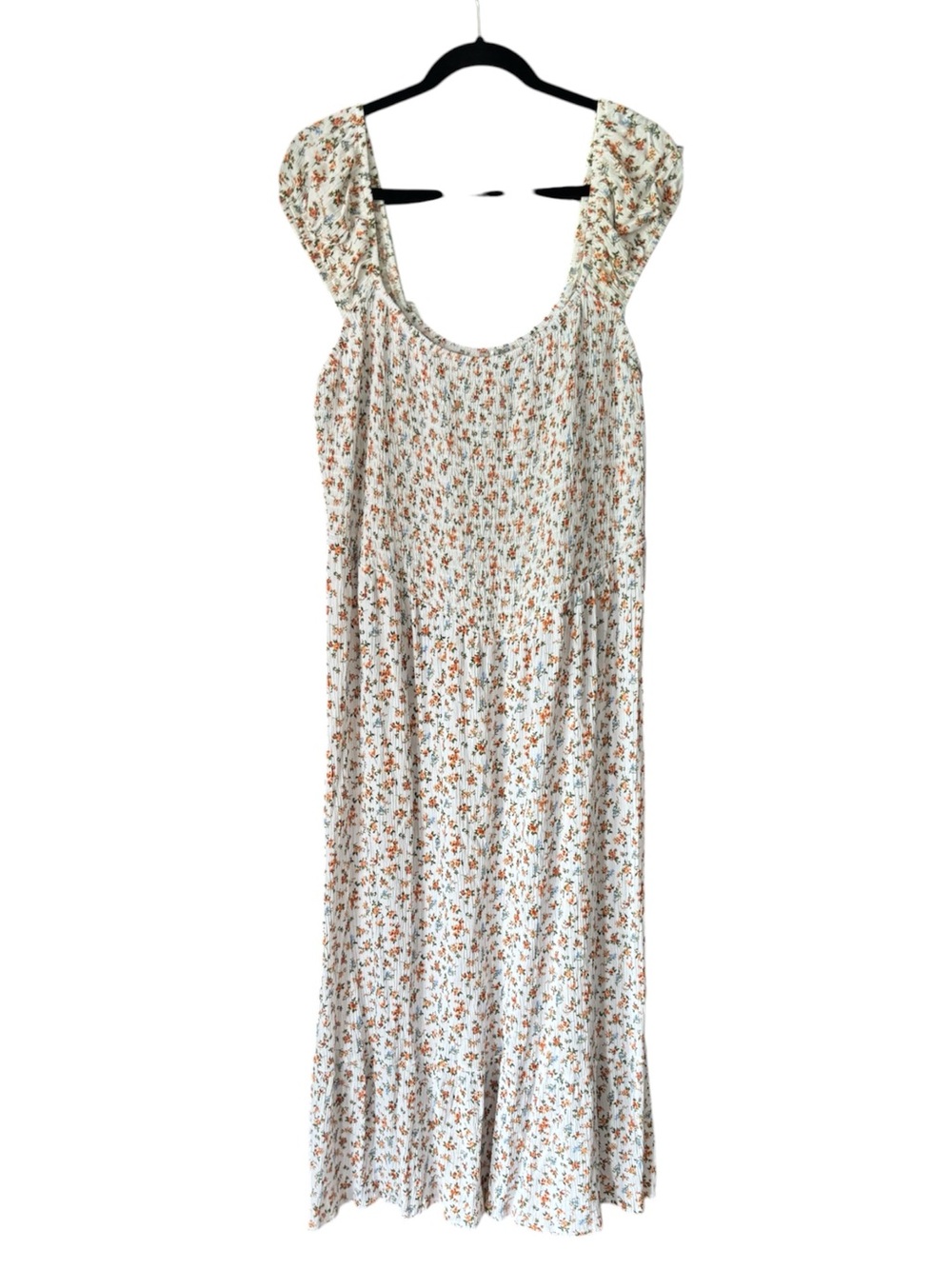 Justify Cream Midi Dress with Tan Floral Print - Picture 2 of 4